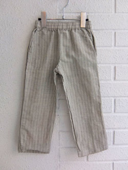 BONTON　ボントン　ボーイズ　リネン混ストライプロングパンツ