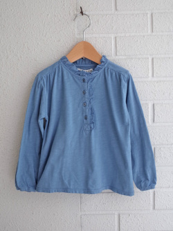 フランス子供服　emile et ida　スラブジャージーフリル長袖Tシャツ