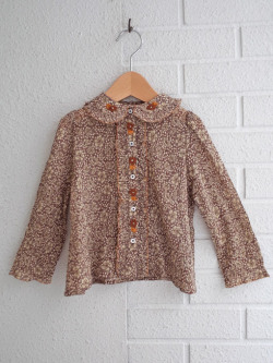 コットンクレープ花柄ブラウス　emile et ida　フランス子供服