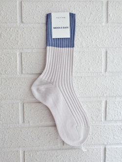 SOFIE D'HOORE　FOUR　レディース　コットン100％ レディース　バイカラーリブソックス