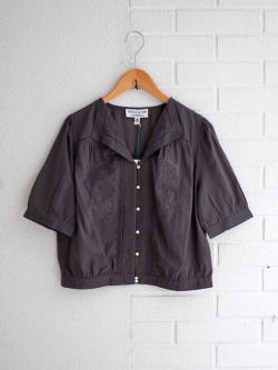 emile et ida woman　エミールエイダ　Vintage asphalt embroidered blouse　刺繍ブラウス