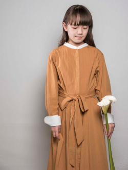 aulutin　コットンレーヨンピンタックシャツワンピース