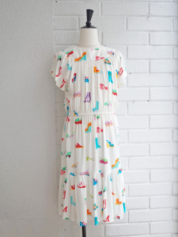 bellerose kids　PUROLE　ガールズ　シューズプリントビスコースワンピース