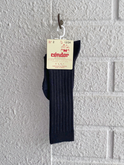 CONDOR　Basic rib knee high socks 　リブハイソックス