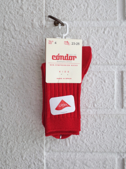 condor　スペインソックスブランド　Basic rib short socks RED VELVET　リブソックス