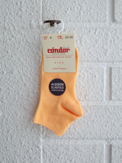 condor　スペインソックスブランド　Elastic cotton ankle socks PEACH　アンクルソックス