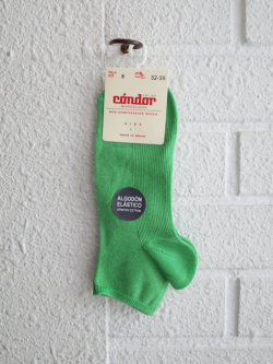 condor　スペインソックスブランド　Elastic cotton ankle socks ANDALUSIAN GREEN　アンクルソックス