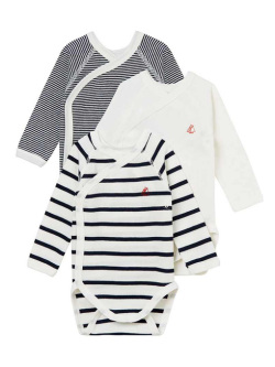 プチバトー Petit Bateau マリニエール長袖あわせボディ3枚組 Otti オッティ パリやイタリア ベルギーのインポート子供服 インポートセレクトショップ