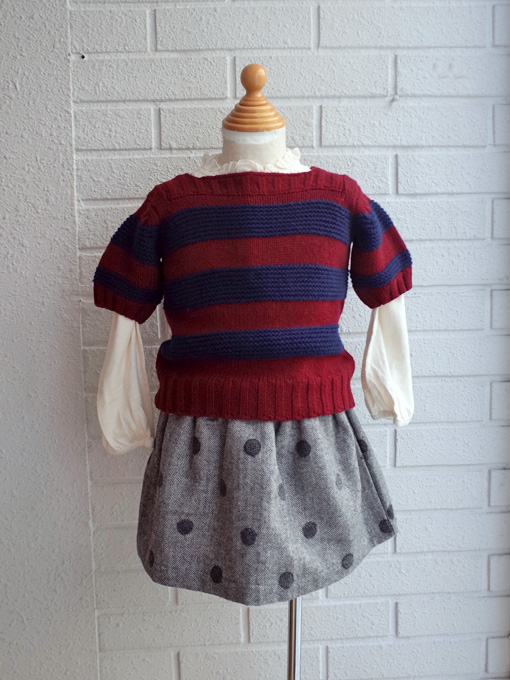 bonpoint ワイドボーダー半袖ニットプルオーバー OTTI オッティ パリや  