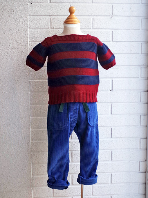 bonpoint ワイドボーダー半袖ニットプルオーバー OTTI オッティ パリや  