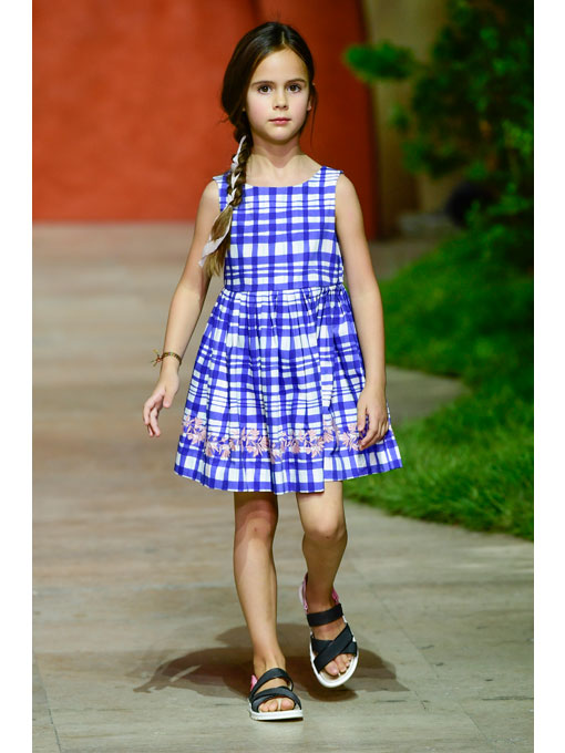 bonpoint グラフィックチェック刺繍ワンピース（ OTTI オッティ パリや  