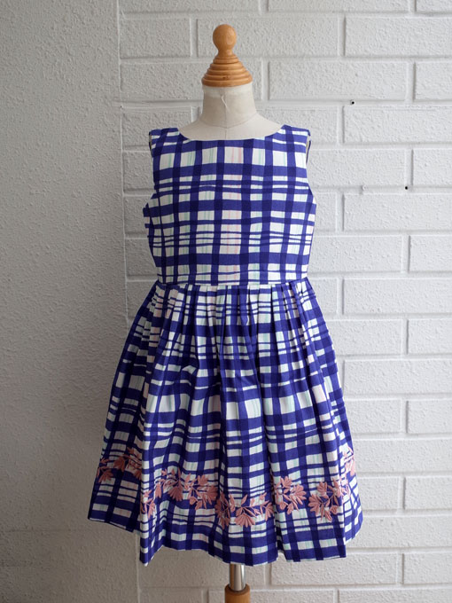 bonpoint グラフィックチェック刺繍ワンピース（ OTTI オッティ パリや 