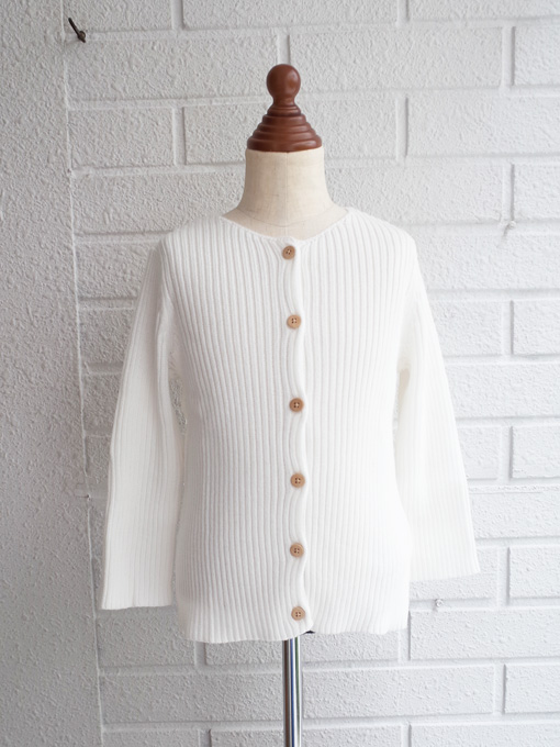 BONTON MOUTON 長袖リブカーディガン OTTI オッティ パリやイタリア 