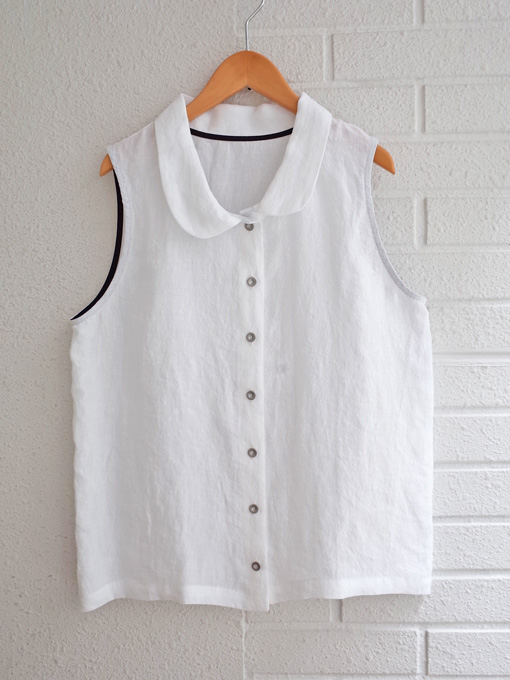 le vestiaire de jeanne VDJ Uniform レディース 丸襟リネン  