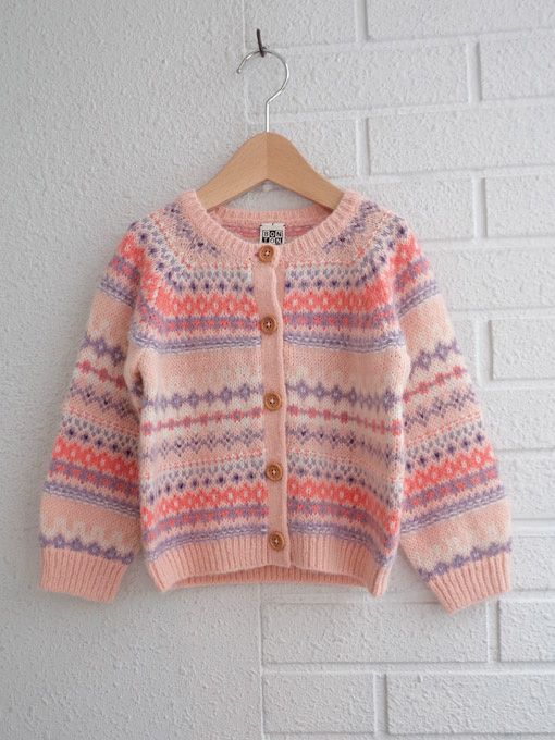 BONTONボントン カーディガン ハート ピンク ベビー - アウター 