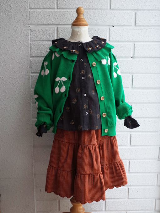 エミールエイダ emile et ida プリントコットンクレープブラウス