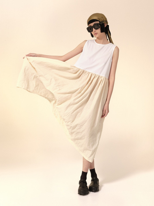 ノースリーブコットン切替ワンピース Little Creative Factory リトル  