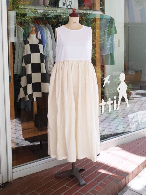 ノースリーブコットン切替ワンピース Little Creative Factory リトル 