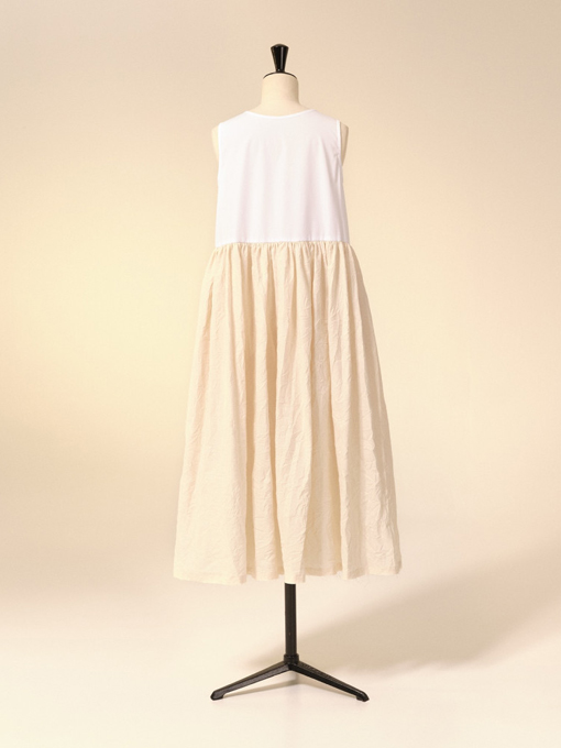 ノースリーブコットン切替ワンピース Little Creative Factory リトル  