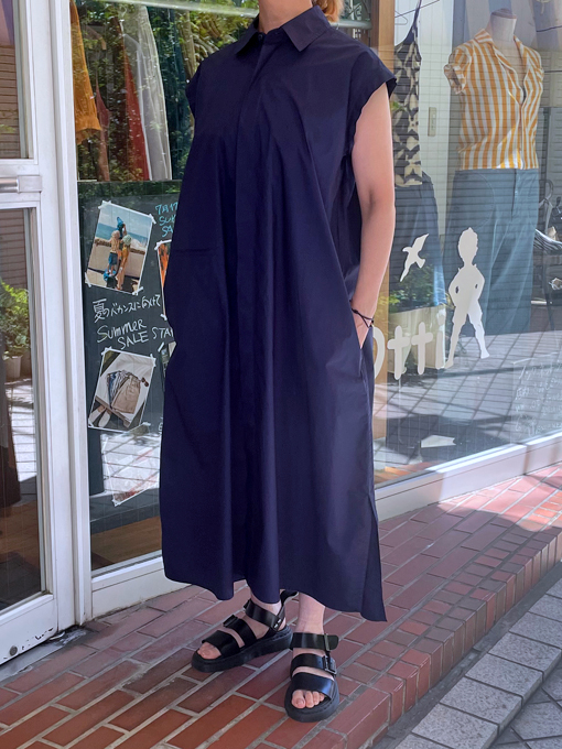 SOFIE D'HOORE コットン100%ボリュームスリーブワンピース36 SOFIE D'HOORE コットン100%ボリュームスリーブワンピース36