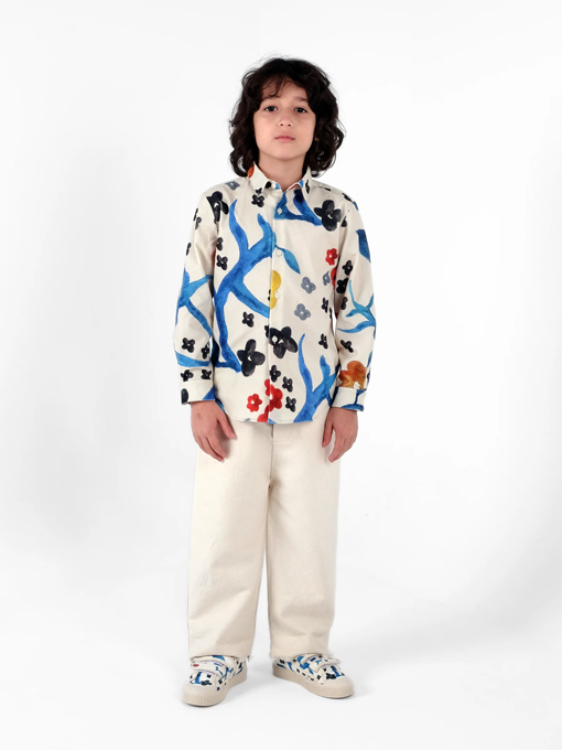 WOLF＆RITA プリント細コーデュロイ長袖シャツ ポルトガル子供服 OTTI