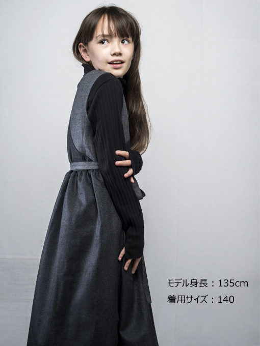 aulutin ウール切替Vネックジャンパースカート OTTI オッティ パリや 