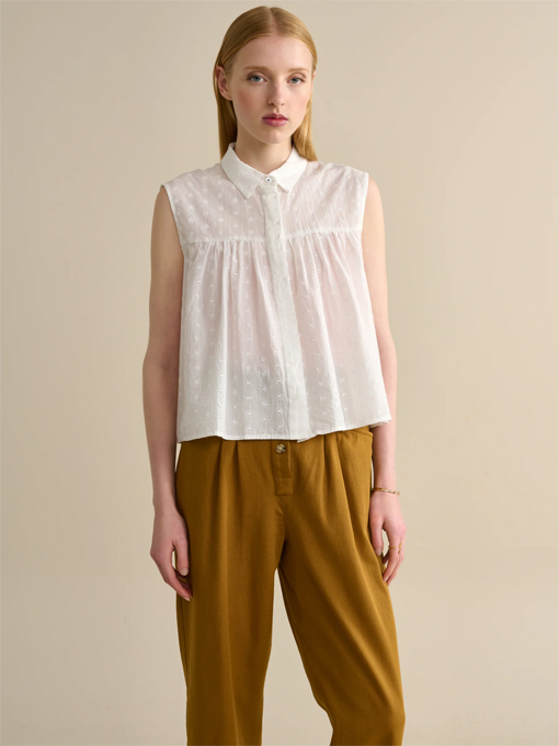 Theory luxe 19ss アイレットノースリーブブラウス Theory luxe 19ss アイレットノースリーブブラウス 【公式通販】