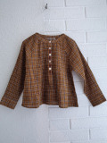 emile et ida フランス子供服　エミールエイダ　ノーカラー刺繍ブラウス