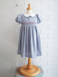 MALVI & CO. イタリア子供服　スモッキング丸襟ワンピース