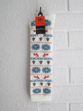 DORE DORE　クリスマスギリシャ柄ハイソックス　Long women's socks in Christmas Greek patterned wool 