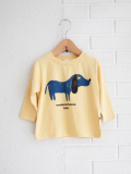 weekend house kids.　Blue Dog L/S t-shirt　プリント長袖Tシャツ