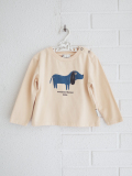 weekend house kids.　Blue Dog L/S baby t-shirt　ベビープリント長袖Tシャツ