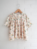 emile et ida　Pink spring loose-fitting dress　ガールズ　フラワープリントワンピース