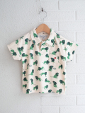 emile et ida kids　エミルーエイダ　Ecru lions terry polo shirt　ライオン柄パイルポロシャツ