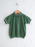 emile et ida kids　エミルーエイダ　Dark green pointelle modal polo shirt　ポロシャツ