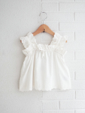 emile et ida kids　エミルーエイダ　Top broderie anglaise blanc　英国刺繍ブラウス