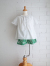 emile et ida　Sky stripes ruffled blouse　ガールズ　ストライプフリルブラウス
