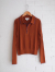 フランスブランド　emile et ida woman 　エミールエイダ　CYRANO　Caramel pointelle modal polo　針抜きポロシャツ