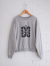 フランスブランド　emile et ida woman 　エミールエイダ　CARL　Gray organic cotton logo sweatshirt　ロゴトレーナー
