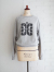 フランスブランド　emile et ida woman 　エミールエイダ　CARL　Gray organic cotton logo sweatshirt　ロゴトレーナー