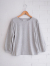 フランスブランド　emile et ida woman 　エミールエイダ　CAYDA　Ecru long-sleeved organic cotton T-shirt　パフスリーブ長袖Tシャツ