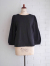 フランスブランド　emile et ida woman 　エミールエイダ　CAYDA　Black long-sleeved organic cotton T-shirt　パフスリーブ長袖Tシャツ