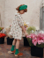 emile et ida　Pink spring loose-fitting dress　ガールズ　フラワープリントワンピース