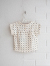 emile et ida　Iris flowers organic cotton T-shirt　ガールズ　フラワープリントTシャツ