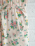 emile et ida kids　エミルーエイダ　Pink Spring smocked jumpsuit　フラワープリントオールインワン