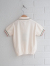 emile et ida kids　エミルーエイダ　Cream pointelle modal polo　ポロシャツ