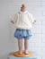 emile et ida　Light blue cotton and linen bloomer　コットンリネンブルマ