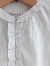 emile et ida kids　エミルーエイダ　Sky stripes ruffled blouse　ストライプフリルブラウス