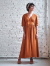 emile et ida woman　Caramel cotton gauze long dress　ダブルガーゼワンピース