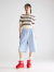 bellerose woman GEENA　ストライプバミューダパンツ